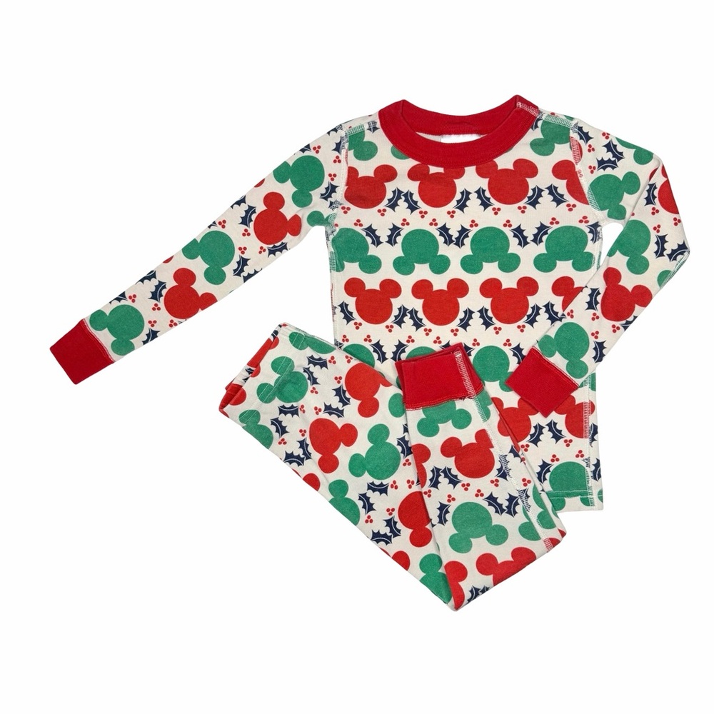 Hanna Andersson Disney Mickey Christmas Long Johns Pajamas
